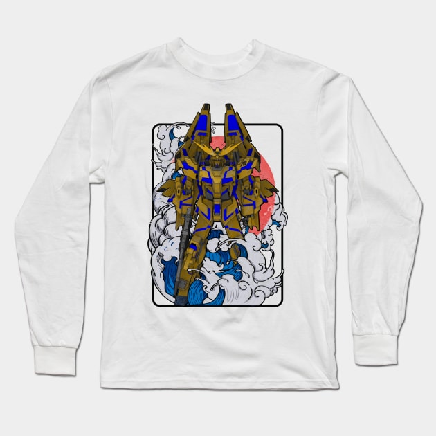 RX-0 Unicorn Gundam 03 Phenex Long Sleeve T-Shirt by gblackid